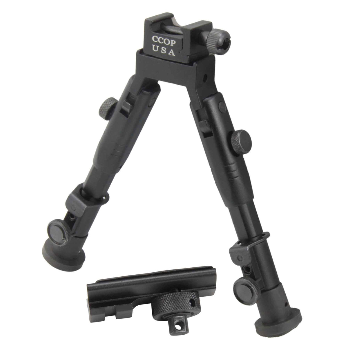 CCOP USA Folding Picatinny Mount Bipod with Swivel Stud Adapter CCOPUSA