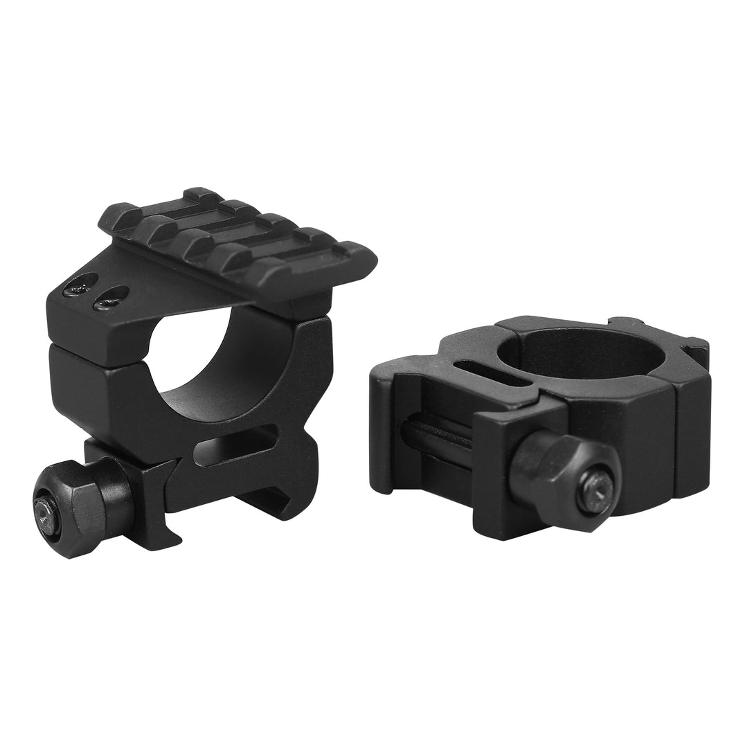 CCOP USA 1 Inch Picatinny-Style Tactical Scope Rings with Top Rail Matte (4 Screws)